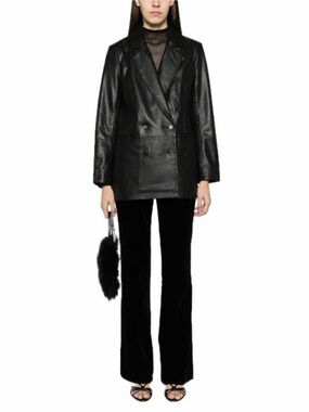 Brand New With Tags Reformation x Veda “Veda Dalia Relaxed Leather Blazer”